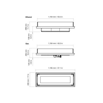 Linear 50 Fire Pit Kit