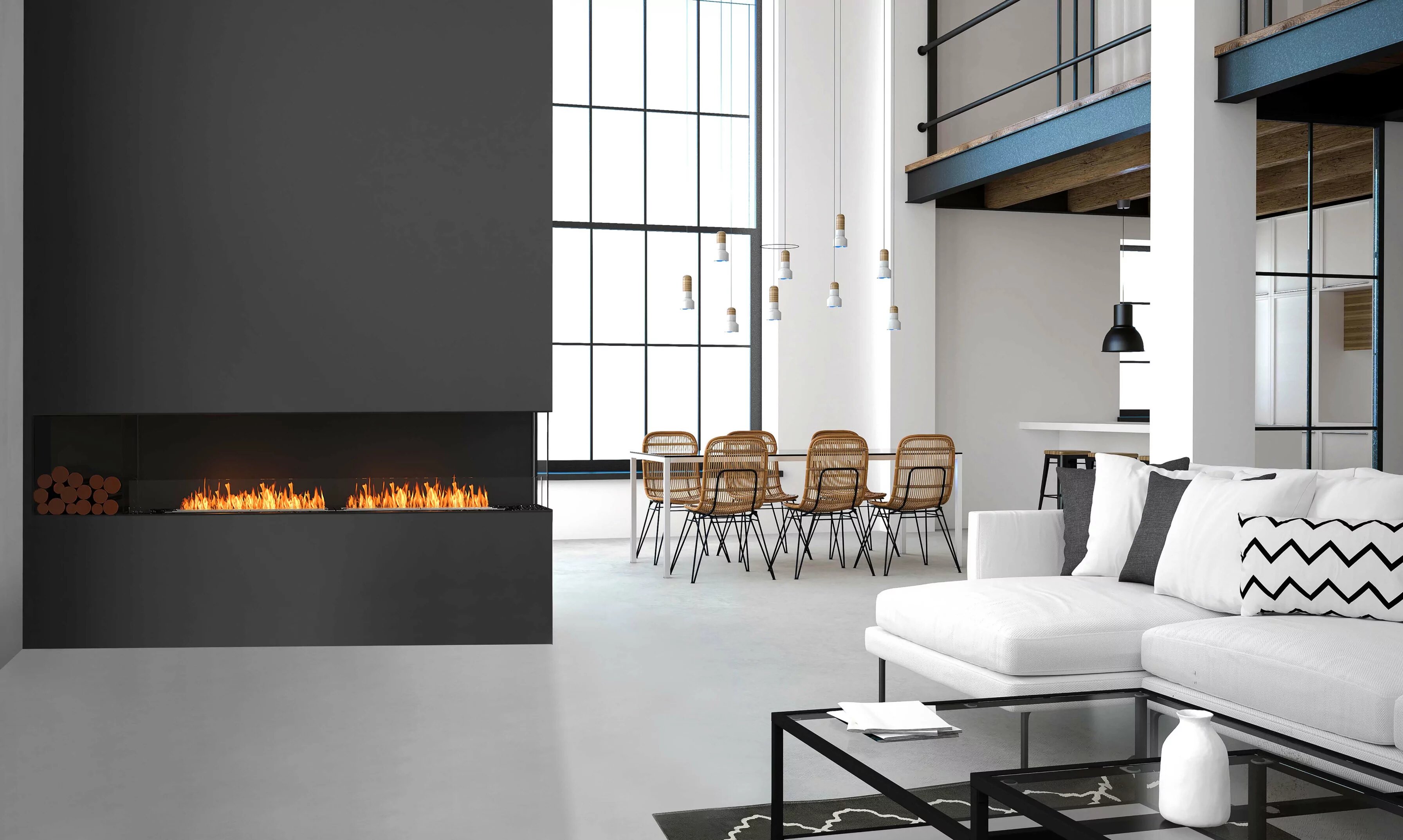Right Corner Fireplaces: Flex Series - EcoSmart Fire