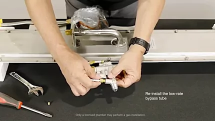 How to Convert an EcoSmart Fire Gas Fireplace from Propane to Natural Gas 5 Re-install the low-rate bypass tube