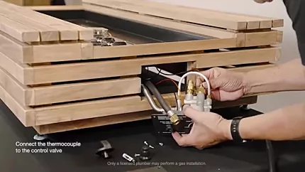 Connecting the thermocouple to the controlvalve