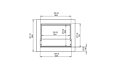 Aspect Designer Fireplace - Technical Drawing / Front by EcoSmart Fire
