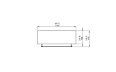 Aspect Designer Fireplace - Technical Drawing / Top by EcoSmart Fire
