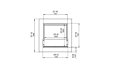 Cube Designer Fireplace - Technical Drawing / Front by EcoSmart Fire