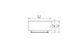 Cube Designer Fireplace - Technical Drawing / Top by EcoSmart Fire
