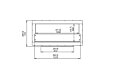 Firebox 1200DB Double Sided Fireplace - Technical Drawing / Front by EcoSmart Fire
