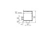 Firebox 1200DB Double Sided Fireplace - Technical Drawing / Side by EcoSmart Fire