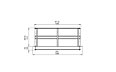 Firebox 1200DB Double Sided Fireplace - Technical Drawing / Top by EcoSmart Fire