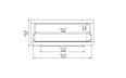 Firebox 1500SS Single Sided Fireplace - Technical Drawing / Front by EcoSmart Fire
