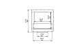 Firebox 650DB Double Sided Fireplace - Technical Drawing / Front by EcoSmart Fire