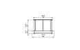 Firebox 650DB Double Sided Fireplace - Technical Drawing / Top by EcoSmart Fire