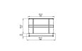 Firebox 800DB Double Sided Fireplace - Technical Drawing / Top by EcoSmart Fire