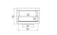 Firebox 800SS Single Sided Fireplace - Technical Drawing / Front by EcoSmart Fire