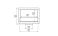 Firebox 900DB Double Sided Fireplace - Technical Drawing / Front by EcoSmart Fire