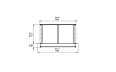 Firebox 900DB Double Sided Fireplace - Technical Drawing / Top by EcoSmart Fire