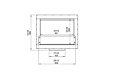 Firebox 900SS Single Sided Fireplace - Technical Drawing / Front by EcoSmart Fire