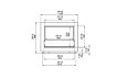 Vision Designer Fireplace - Technical Drawing / Front by EcoSmart Fire