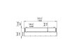 Flex 50BN Bench - Technical Drawing / Front by EcoSmart Fire