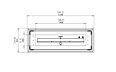 Linear 50 Fire Pit Kit - Technical Drawing / Top by EcoSmart Fire