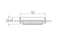 Linear Curved 65 Fire Pit Kit - Technical Drawing / Front by EcoSmart Fire