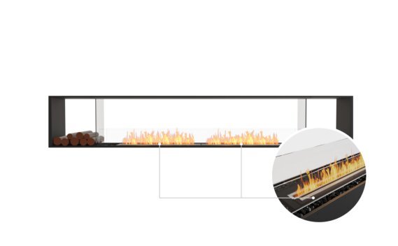 Flex 122DB.BX2 Double Sided - Ethanol - Black / Black / Installed View by EcoSmart Fire