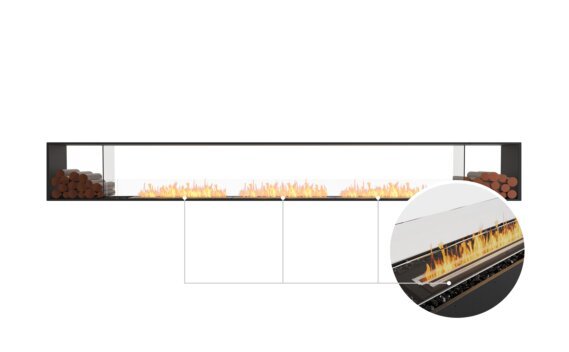 Flex 158DB.BX2 Double Sided - Ethanol - Black / Black / Installed View by EcoSmart Fire