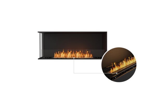 Flex 50LC Flex Fireplace - Ethanol - Black / Black / Installed View by EcoSmart Fire