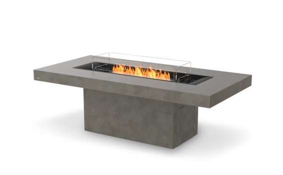 Gin 90 (Dining) Fire Table - Ethanol - Black / Natural / Optional Fire Screen by EcoSmart Fire