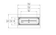 Cosmo 50 Fire Table - Technical Drawing / Top by EcoSmart Fire