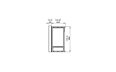Firebox 650CV Curved Fireplace - Technical Drawing / Side by EcoSmart Fire