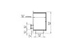 Firebox 900DB Double Sided Fireplace - Technical Drawing / Side by EcoSmart Fire