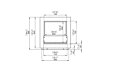 Fusion Designer Fireplace - Technical Drawing / Front by EcoSmart Fire