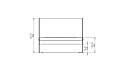 Igloo XL7 Designer Fireplace - Technical Drawing / Front by EcoSmart Fire