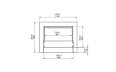 Oxygen Designer Fireplace - Technical Drawing / Front by EcoSmart Fire