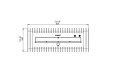 Scope 700 Fireplace Grate - Technical Drawing / Top by EcoSmart Fire