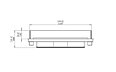 Linear 50 Fire Pit Kit - Technical Drawing / Front by EcoSmart Fire