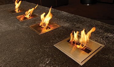 Long Room  - Ethanol burners