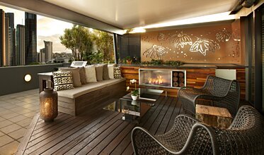 Private Balcony - Outdoor fireplaces