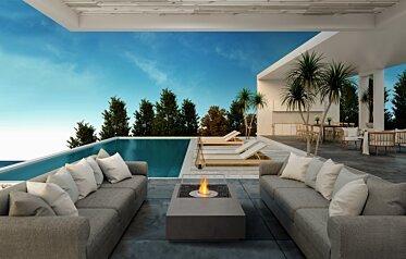 Poolside - Outdoor fireplaces