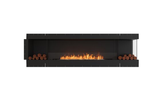Flex 104RC.BX2 Right Corner - Ethanol / Black / Uninstalled view - Logs not included by EcoSmart Fire