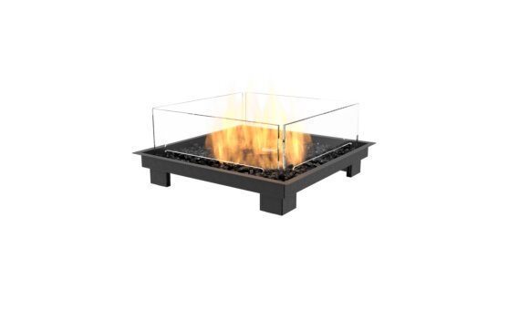 Square 22 Fire Pit Kit - Gas LP/NG / Black by EcoSmart Fire