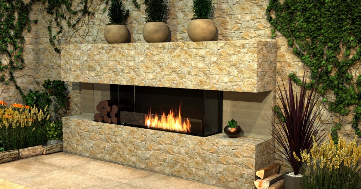 Flex 68BY.BXL: Insert Fire Fireplace EcoSmart - Bay