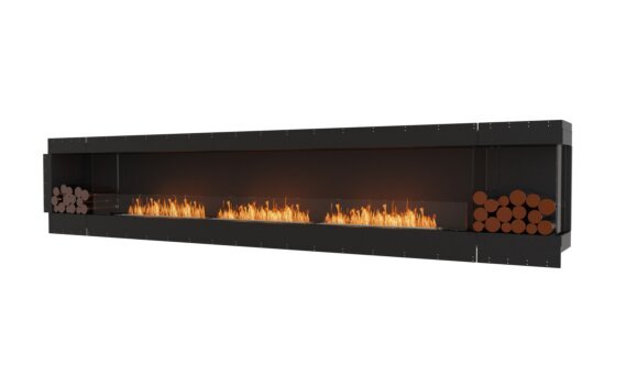 Flex 158RC.BX2 Right Corner - Ethanol / Black / Uninstalled view - Logs not included by EcoSmart Fire