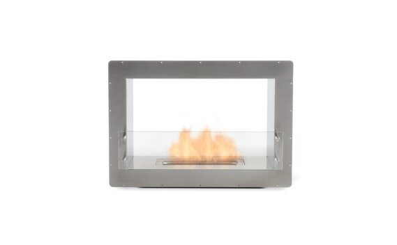 Firebox 800DB Double Sided Fireplace - Ethanol / Stainless Steel / Front View by EcoSmart Fire