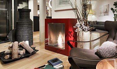 Cube Designer Fireplace - In-Situ Image by EcoSmart Fire