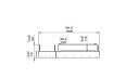 Flex 60BN.BX1 Bench - Technical Drawing / Front by EcoSmart Fire