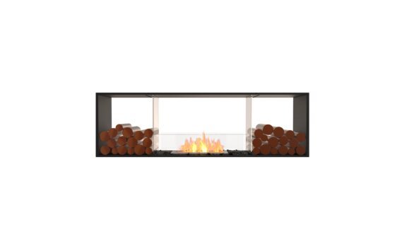 Flex 68DB.BX2 Double Sided - Ethanol / Black / Installed view - Logs not included by EcoSmart Fire