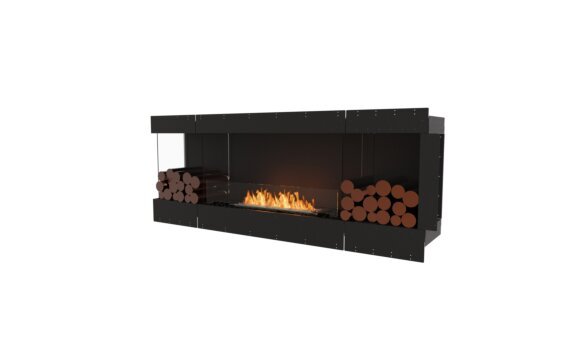 Flex 78LC.BX2 Left Corner - Ethanol / Black / Uninstalled view - Logs not included by EcoSmart Fire