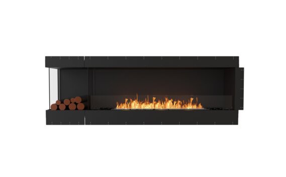 Flex 86LC.BXL Left Corner - Ethanol / Black / Uninstalled view - Logs not included by EcoSmart Fire