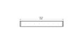 Flex 104IL Island - Technical Drawing / Top by EcoSmart Fire