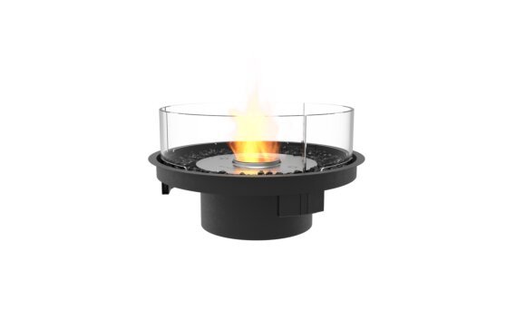 Round 20 Fire Pit Kit - Ethanol / Black / Indoor Safety Tray by EcoSmart Fire